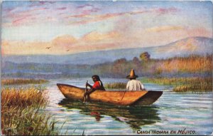 Mexico Natives On Lake Patzcuaro Vintage Postcard C133