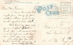 Vintage Postcard 1922 Memorial Auditorium Lowell MA Massachusetts