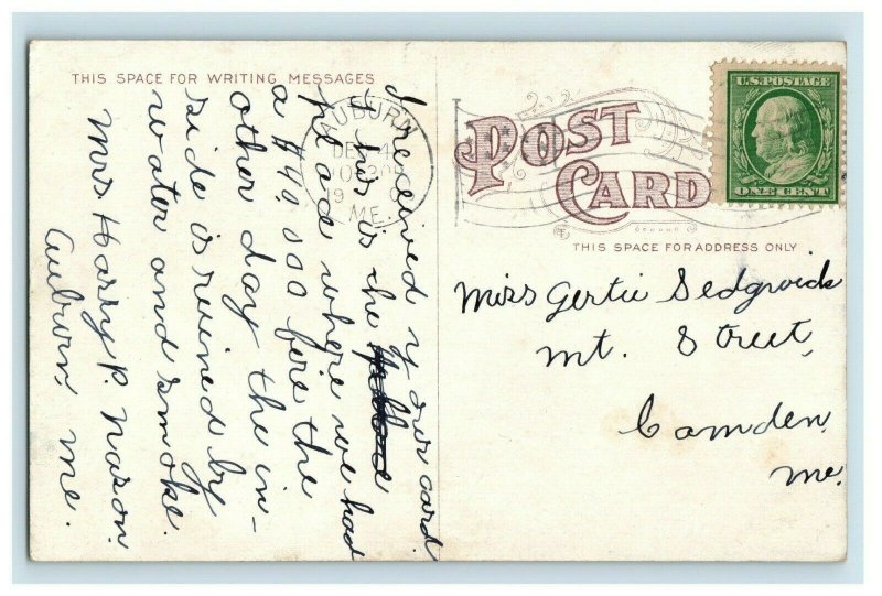 C. 1907 De Witt House, Lewiston, Maine Postcard P41 