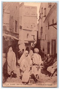 c1910 A Street in the Casbah Algiers Algeria Unposted Antique Postcard 