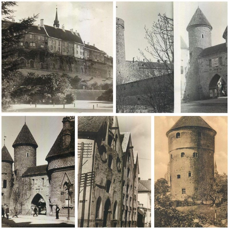 Estonia Tallin lot of 5 vintage photo postcards