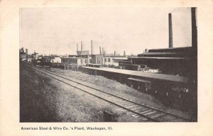 Waukegan Illinois American Steel & Wire Co. Plant, Undivided Back PC U7658