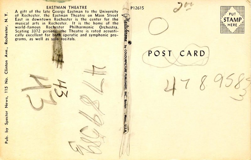 NY - Rochester. Eastman Theatre