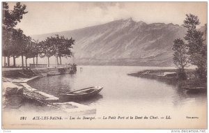 Lac du Bourget, La Petit Port et la Dent du Chat, Aix les Baines, Savoie, Fra...