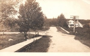 Street Main Road Highway Pathway Trees Houses Countryside Vintage Postcard