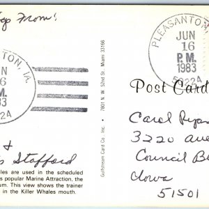 1983 Pleasanton, IA Post Office Cancel Postcard Town USPO Postal History A267