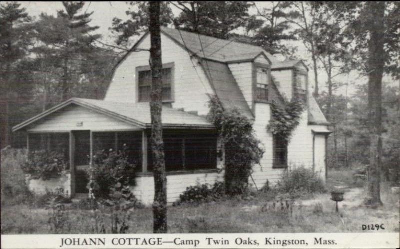 Kingston Ma Johann Cottage Camp Twin Oaks Real Photo Postcard