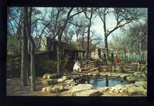 Fort Worth, Texas/TX Postcard, Texas Log Cabin Village, Forest Park