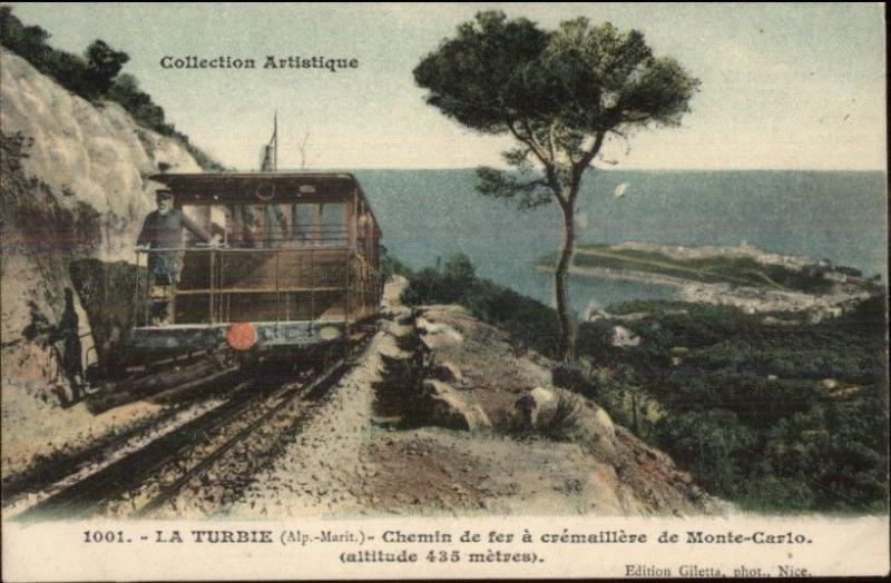 La Turbie Chemin de fer a Cremaillere de Monte Carlo TRAIN CAR TROLLEY PC