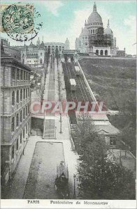 Old Postcard Paris Montmartre Funicular