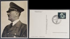 GERMANY THIRD 3rd REICH ORIGINAL POSTCARD ADOLF HITLER 'MAN OF THE TIMES...