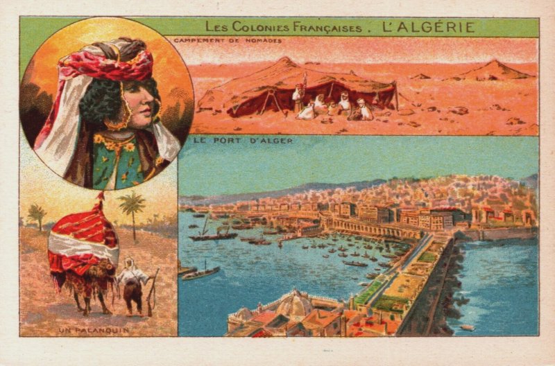 Victorian Trade Card Les Colonies Françaises L' Algerie Algeria L1