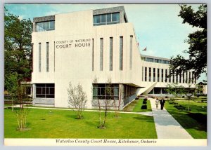 Waterloo County Court House, Kitchener Ontario Canada, Chrome Postcard #2