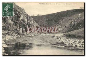 Old Postcard Crozant Creuse Creuse pled in ruins