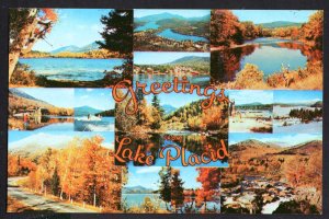 New York MultiView LAKE PLACID Greetings from ... in the Adirondacks - Chrome