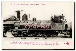 Postcard Old Train Locomotive Machine 3282