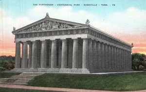 Vintage Postcard The Parthenon Centennial Park Nashville Tennessee Capitol News