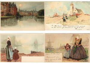 CPA CASSIERS H. ARTIST SIGNED, MOSTLY BELGIUM NETHERLANDS 100x Postcards (L3191)