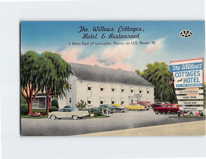 Postcard The Willows Cottages Hotel & Restaurant Lancaster Pennsylvania USA