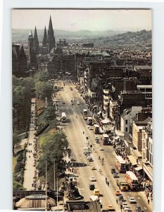 Postcard Princes Street Viewed from the Scott Monument Edinburgh Scotland