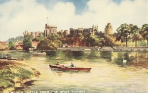 Windsor Castle from The River Thames Postcard