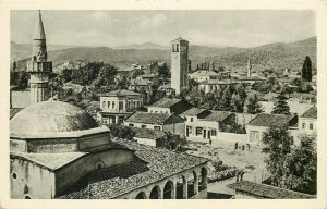 Albania Elbasan mosque partial view postcard