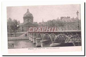 paris (1) Old Postcard The Pont des Arts and & # 39institut