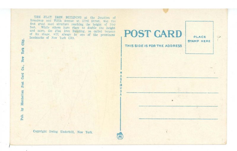 NY - New York City. Flat Iron Building 