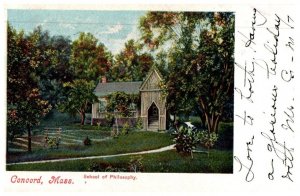 School of Philosophy Concord Massachusetts Postcard Undivided Back 1905