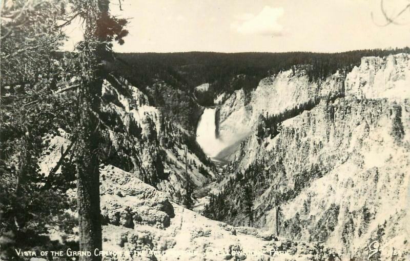 Sanborn RPPC X-1184 Vista of Grand Canyon of the Yellowstone National Park WY