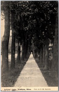 Windom MN-Minnesota, 1912 Lovers Lane Tree Lined Path RPPC Vintage Postcard