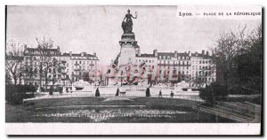 Old Postcard Lyon Place De La Republique