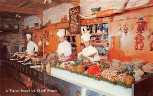 CA, California  RAND'S ROUND UP~Chuck Wagon Buffet~CHEFS c1950's Chrome Postcard