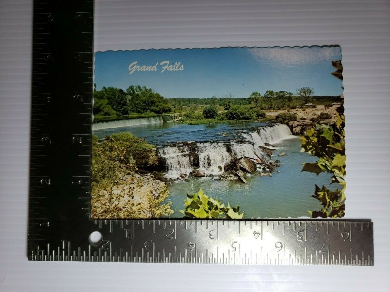 Vintage Postcard Grand Falls Joplin Missouri Shoal Creek 1977 unposted die cut