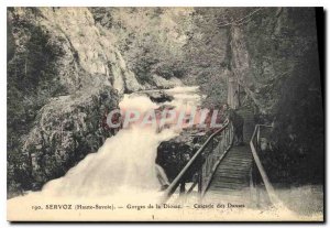Postcard Old Servoz Haute Savoie Gorges Diosaz Cascade Dances