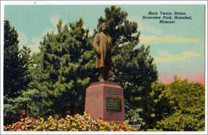 Mark Twain Statue, Riverview Park, Hannibal MO