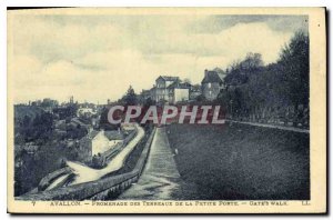 Old Postcard Avallon Promenade Bellecour Petite Porte