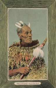 New Zealand~Maori Chief Mohi Tirongomau~1920s Color Photo  Postcard