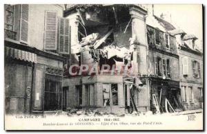 Postcard Old Country Bombing of Soissons Effect & # 39un street shells Pot d ...