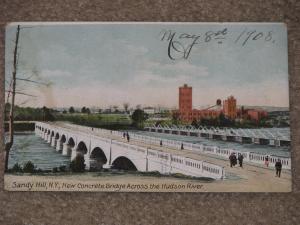 New Concrete Bridge, Sandy Hill, N.Y., unused  vintage card, a little different