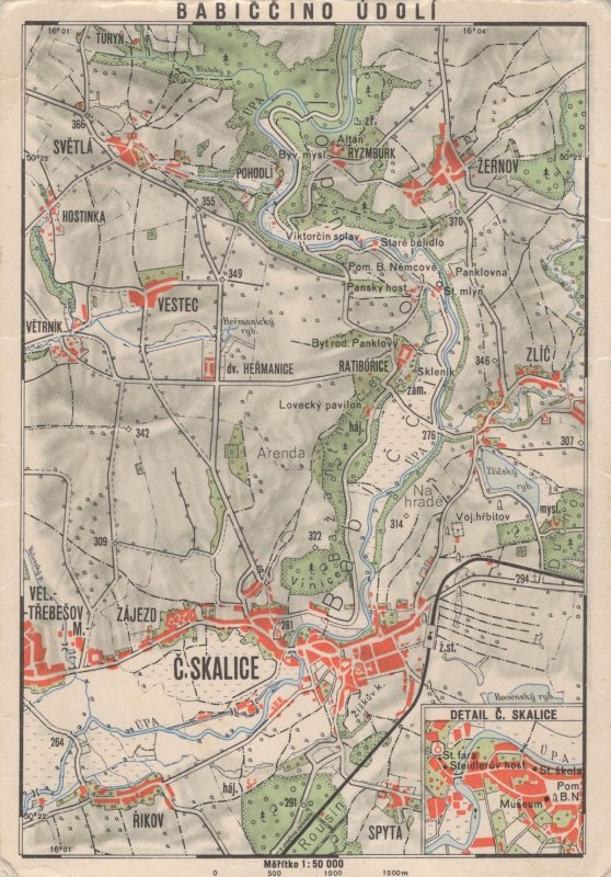 Babiccino Udoli Czech Republic Map Postcard