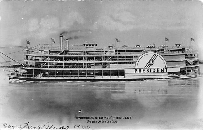 President Ferries & Paddle Wheels Ship 1940 