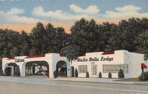 Walla Walla Washington outside Walla Walla Lodge linen antique pc Y10991