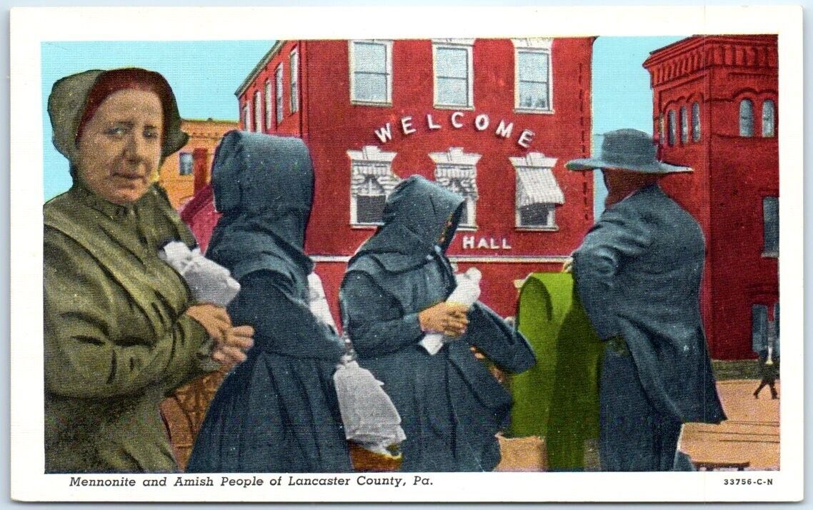 Postcard Mennonite and Amish People of Lancaster County, Pennsylvania
