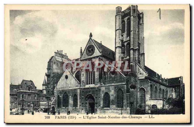 Postcard Old Paris (III) The Church of St Nicolas des Champs