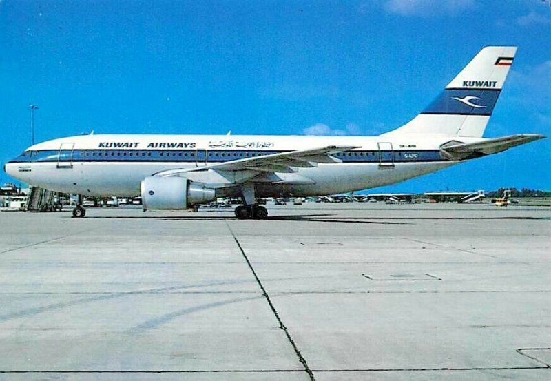 Airline Postcards     KUWAIT AIRWAYS AIRBUS  A310-222 (9K-AHB)  