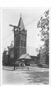 J46/ Dawson Georgia RPPC Postcard c1940s Cline First Baptist Church  131