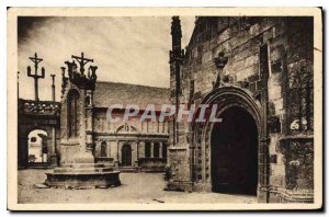 Old Postcard Brittany Lampaul (Finistre) Calvary The Porch and the Baptistry