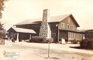 Milford Indiana Becker Lodge Camp Alexander Mack Real Photo Postcard AA56353