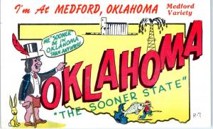 MEDFORD, OK  Oklahome  LARGE LETTER CHROME  Era    c1950s  Postcard